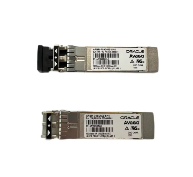 Avago AFBR-709DMZ 10GBase-SR 1GBase-SX fiber SFP module 530-4449-01