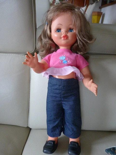 Poupée Bella Yvan 40 Cm - Habillée D'Origine, Années 1976-1977, Bon État