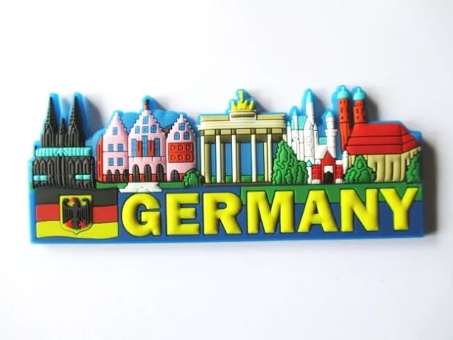 Germany Country Map Magnet, Berlin Frankfurt Cologne Munich Souvenir New