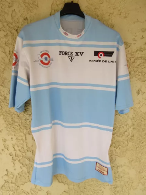 Maillot rugby Armée de L'Air porté n°7 FORCE XV moulant shirt collection XXL