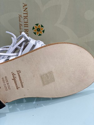 SANDALI IN CUOIO Antichi Romani Donna 100% Made In Italy Alla Schiava 41  EUR 44,90 - PicClick FR