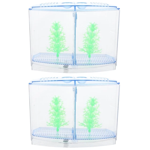 2 Sets Landscape Fish Tanks Clear Aquarium Reptichip Starter Baby Accessories