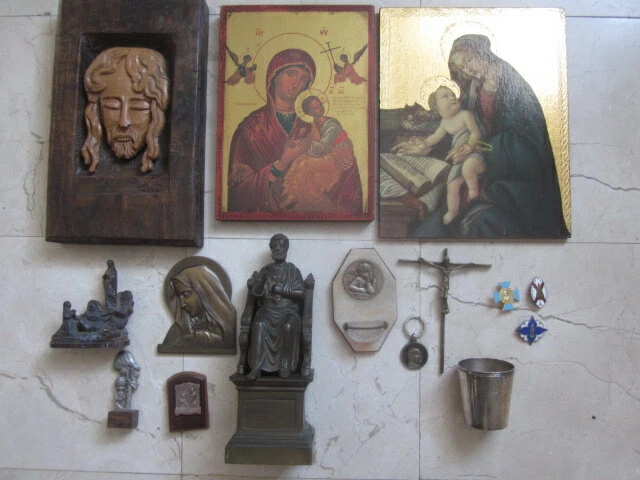 Lot Figurines anciennes Communiant années 50/60 ? Religieux communion solennelle - Collection