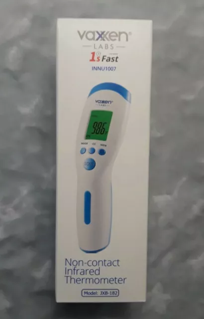 Vaxxen Labs No Touch Infrared Forehead Thermometer - 1 Second Temp Reading 