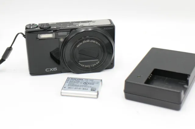 Ricoh CX6 10.0MP Digital Camera 4.9-52.5/3.5-5.6-Black