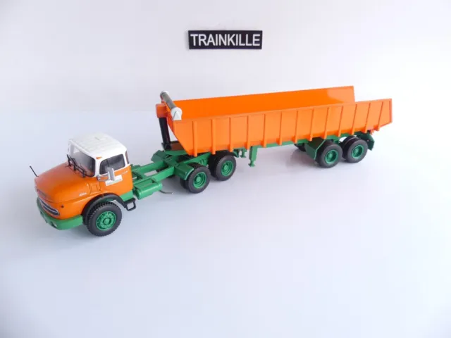 Ixo / Altaya 1:43 Camion Mercedes Ls 2624 Jean Lefebvre + Remorque Type Benne