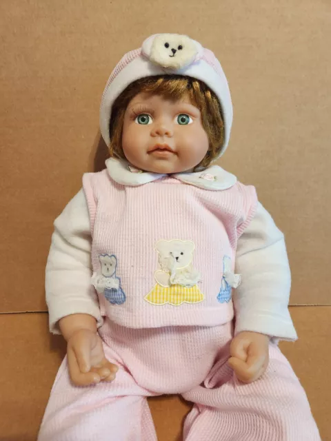 22" Realistic Looking Baby Girl Doll with Hat 2