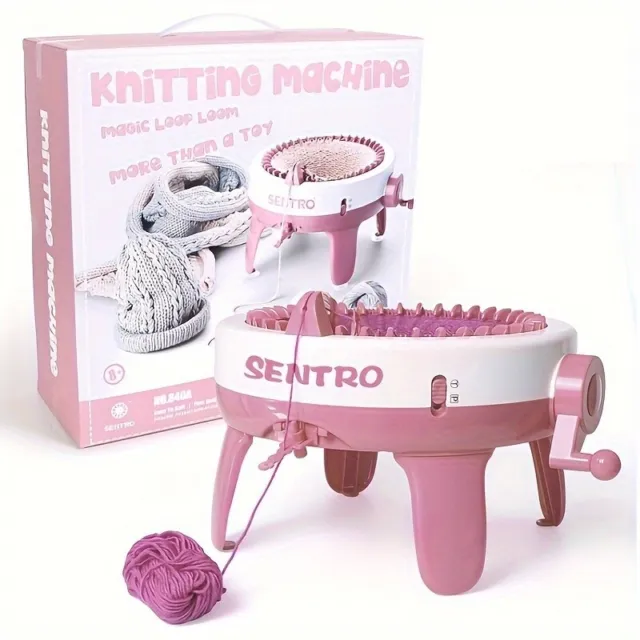 SENTRO 48 Needles Knitting Machine with Row Counter and Plain/Tube Weave  Convers