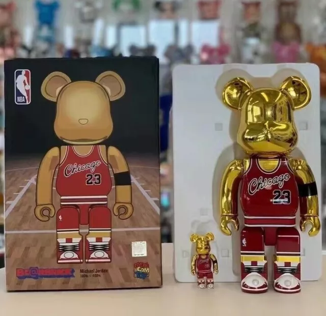 400%+100%Bearbrick Chicago#23 Michael Jordan Jersey Action Figure Art Ornament