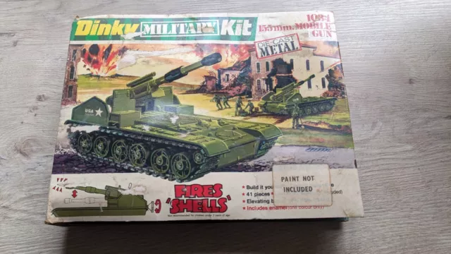 MECCANO DINKY TOYS MILITARY KIT 155mm MOBILE GUN 1034 BOXED 1974