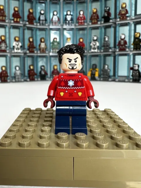 LEGO NEW Tony Stark Christmas Sweater Minifigure Iron Man 76196 Marvel SH760