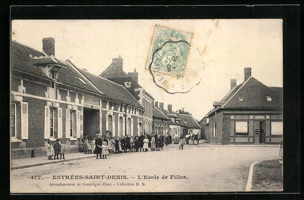 CPA Estrées-Saint-Denis, L´Ecole de Filles