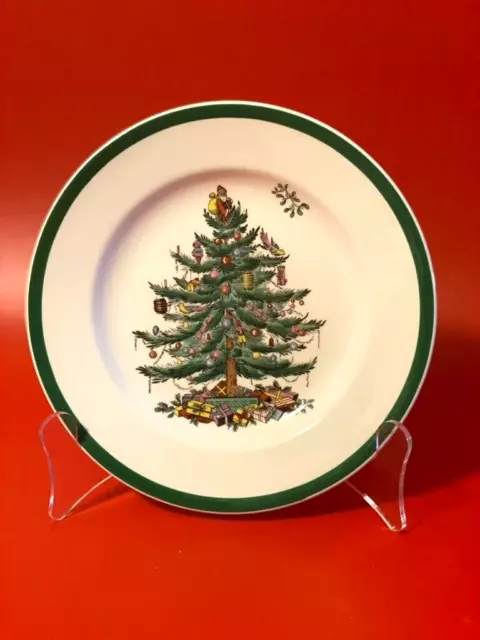 5-Piece Spode Christmas Tree Salad Bread Plates Made in England S3324