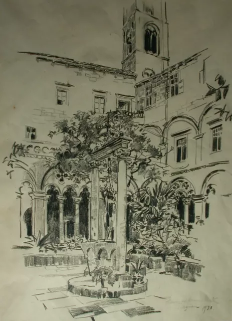 Franz GLAUBACKER (1896-1974) Ragusa - Dominikanerkloster 1931