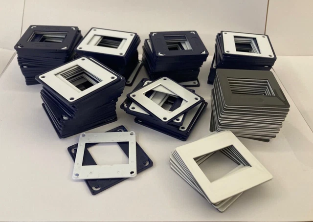 50 Supporti Scorrevoli Per Vetrini 5x5 / 24x36 – AP CSII – Confezione Da 50 – Aperti Ma Nuovi