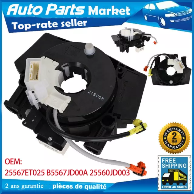 Contacteur Câble Tournant Airbag NEUF 25567ET025 pour NISSAN QASHQAI MURANO