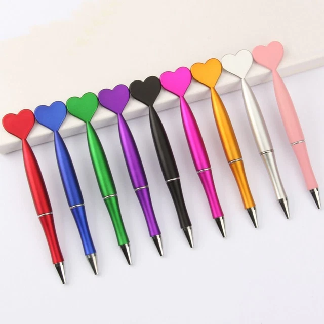 SMOOTH HEART SHAPED Pen Cute Gel Ink Rollerball Pens Christmas Gift 5.