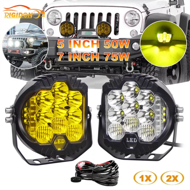 5.5 Zoll 7 Zoll LED Arbeitsscheinwerfer 50W 75W Lightbar Lichtbalken Offroad 12V