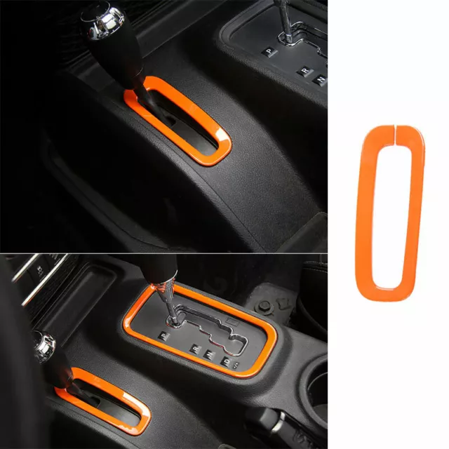 For Jeep Wrangler JK 2011-2017 Orange Center Console Gear Shift Frame Cover Trim