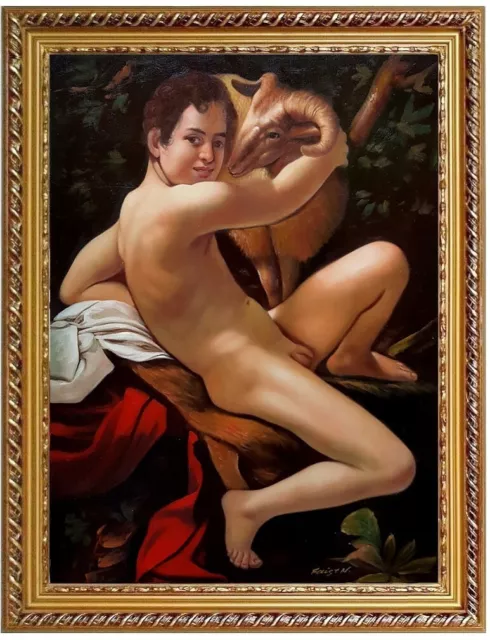 Ölbild Caravaggio, Michelangelo, Erotik, Ölgemälde HANDGEMALT, Gemälde 50x70cm