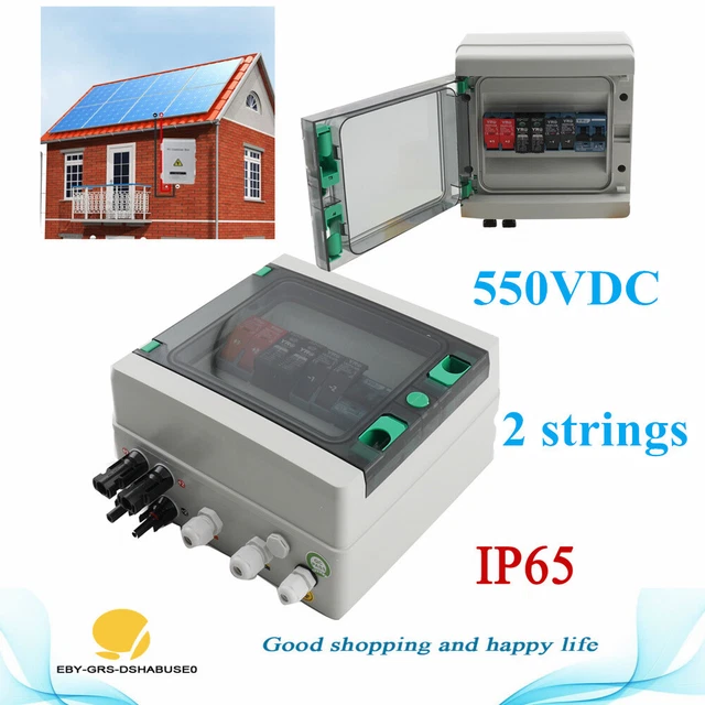 Solar Combiner Box PV Disconnect Switch DC 550V Circuit Breaker Protector