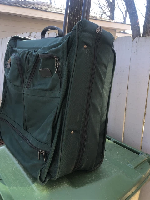 Preowned Tumi USA Green Ballistic Nylon 24” Large Wheeled Garment Bag Luggage 3