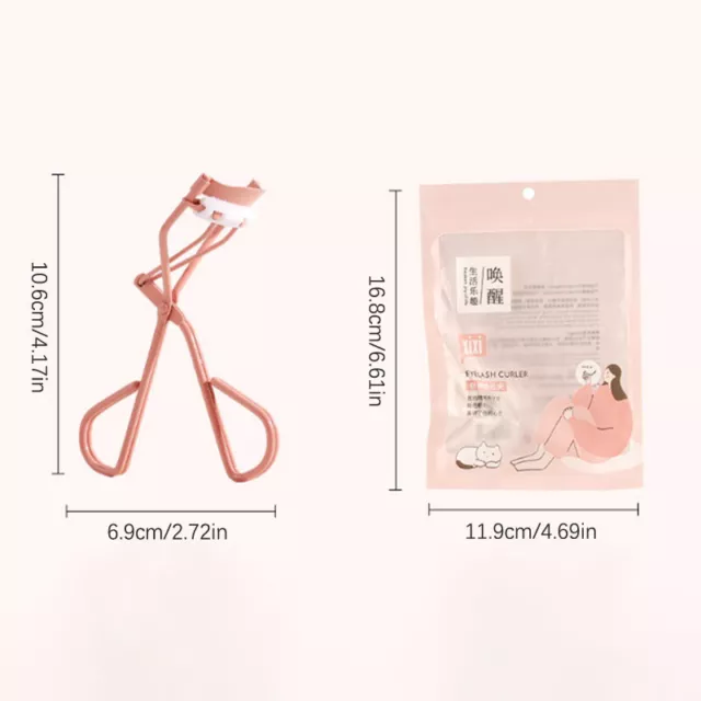 Handle Handle Eye Lash Curling Eyelash Curler Clip de maquillage de beauté Pink 3