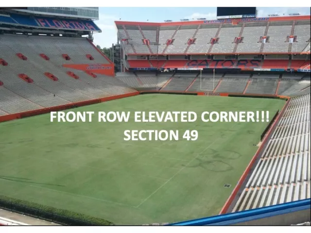 TWO (2) TICKETS FLORIDA GATORS vs VANDERBILT 10/7 - ARMCHAIR FRONT ROW AISLE!