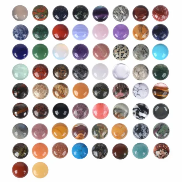 Wholesale 20mm Round cabochon CAB flatback semi-precious gemstone Save $ in bulk