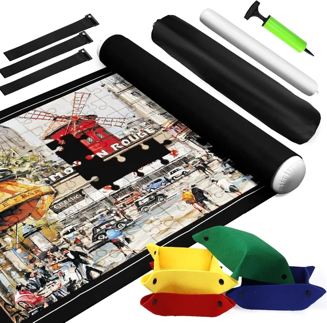 LifeStyleMall - Tappetino per puzzle – Accessorio per puzzle – Tappetino per puzzle portatile 500, 1000, 1500 pezzi – Materiale feltro di alta qualità