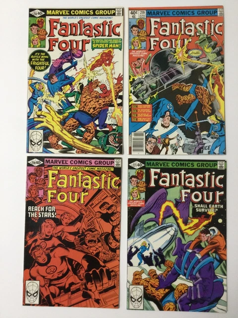 Fantastic Four 218,219,220,221 High Grade Lot