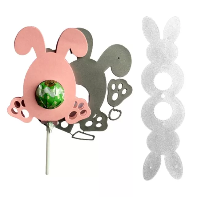Metal Die Cuts Easter Rabbit Lollipop Cutting Dies Stencil Cutting Template