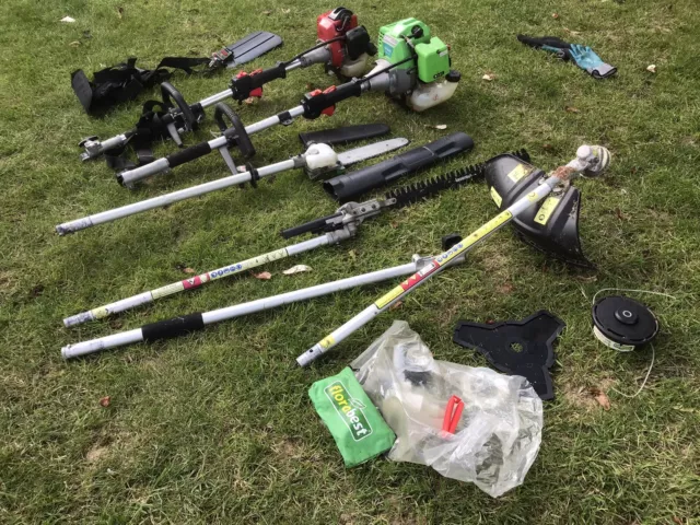 Garden Petrol Multi-Tool  . Hedge Trimmer/Chain Saw/Strimmer & Cutting Blade