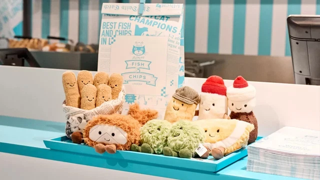 JELLYCAT WORLD EXCLUSIVE London Selfridges fish & chips complete