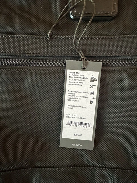 Tumi 26110D2 Alpha 2 Slim Deluxe Ballistic Portfolio Bag Laptop Career NEW $295 3