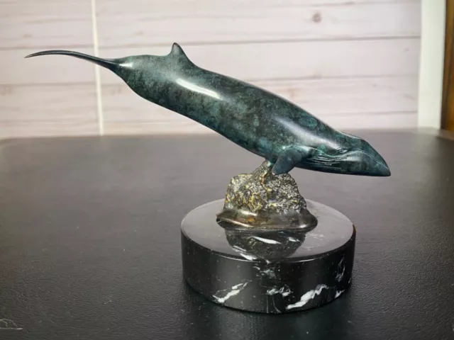 Randy Puckett Bronze Figurine Sculpture Minke Whale Limited Edition 98/250 1983