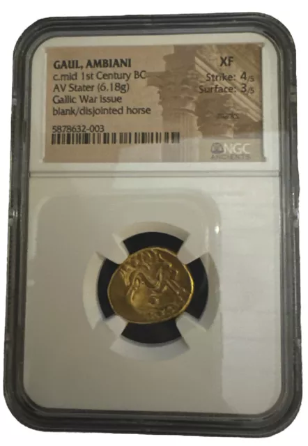 Ambiani Celtic Gold Stater -  Gallic War Issue