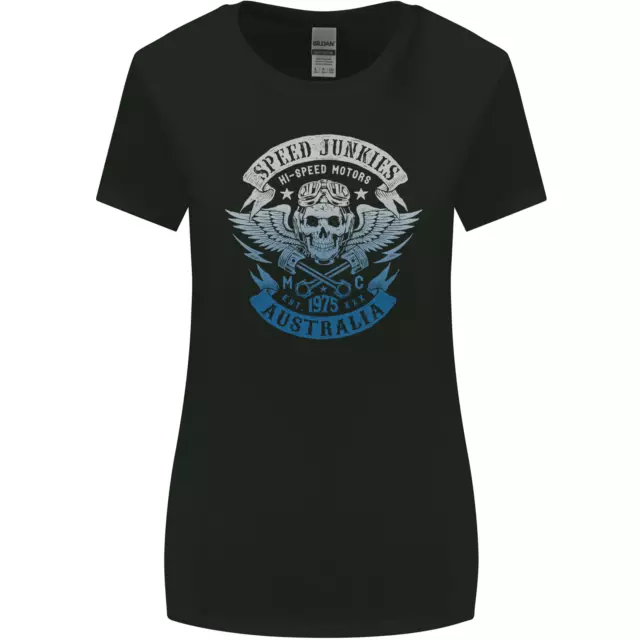 Australia Speed Junkies Biker Motorcycle Womens Wider Cut T-Shirt