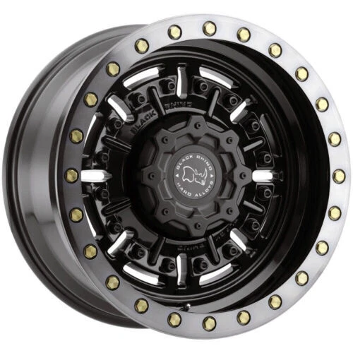 4-BLACK RHINO ABRAMS 17x9.5 8x180 -18mm Black/Tint Wheels Rims 17" Inch