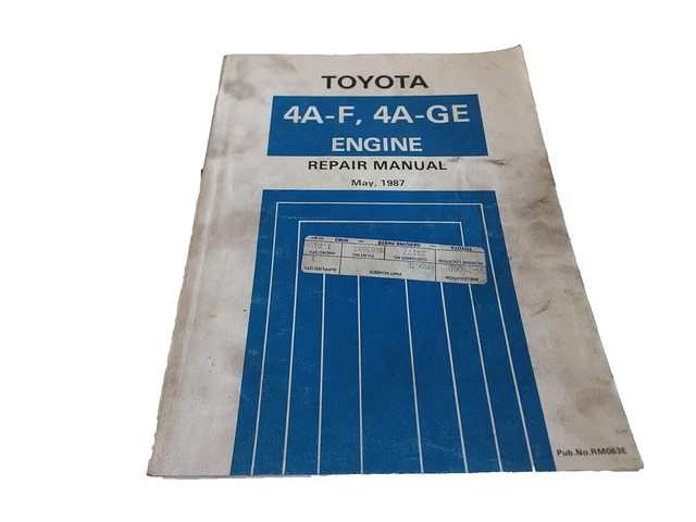 TOYOTA 4AF 4AGE 4a-ge corolla ae86 twin cam Owners service workshop ...