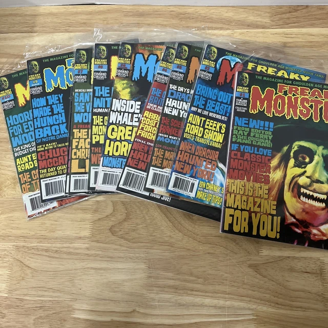 FREAKY MONSTERS Magazine Lot #1 -#10 Filmland Classics