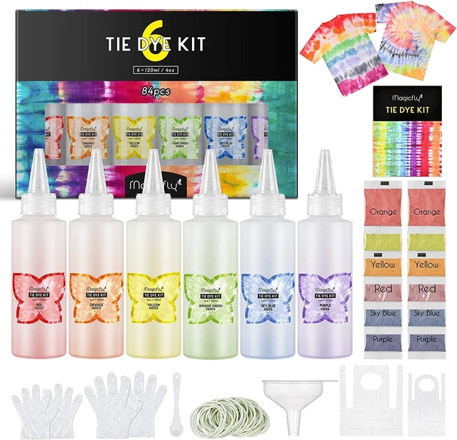 Kit de tinte de tela Magicfly 6 colores hágalo usted mismo - nuevo