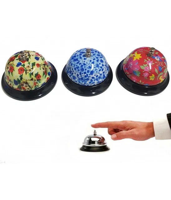 2Pcs Campanello Da Tavolo Metallico Lucido - Per Reception Hotel, Ristorante - Foto 6