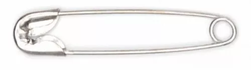 Hemline 27mm Safety Pins Silver - each