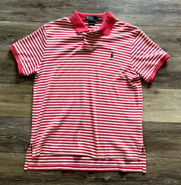 🔥 POLO by Ralph Lauren *PinK CaNdY StRiPeD* Shirt Men's Size Medium M