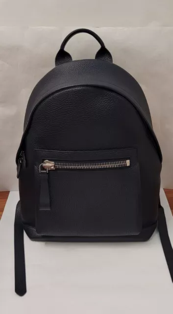 TOM FORD GRAIN LEATHER BUCKLEY BACKPACK Navy Blue