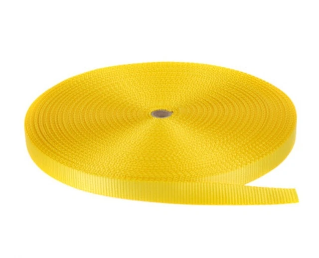 Tela de poliéster súper resistente de 150 pies 0,5" pulgadas amarillo