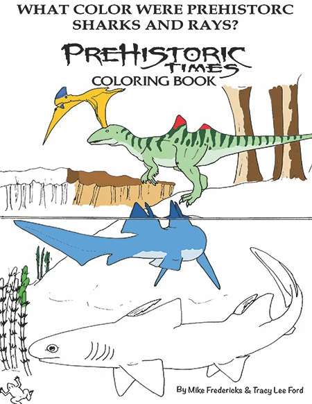 WHAT COLOR WERE Prehistoric Sharks Prehistoric Times Coloring Book NEW ...