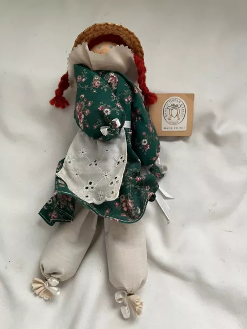 ANNE OF GREEN GABLES Vintage Wood Block Shelf Doll PEI Canada 1980s NWT