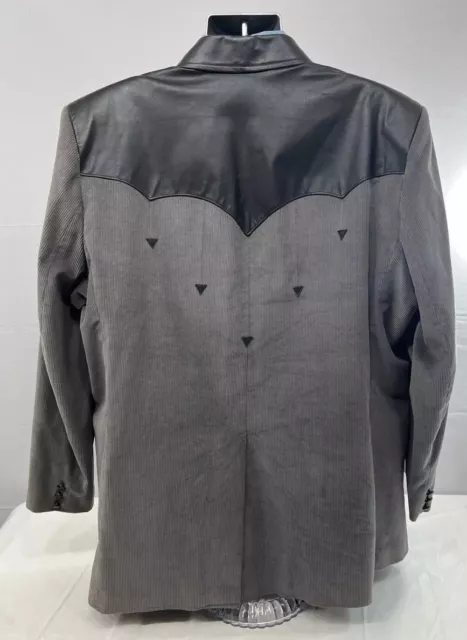 VINTAGE 70S PIONEER Wear Western Sport Coat Jacket Mens Size 54L Gray ...